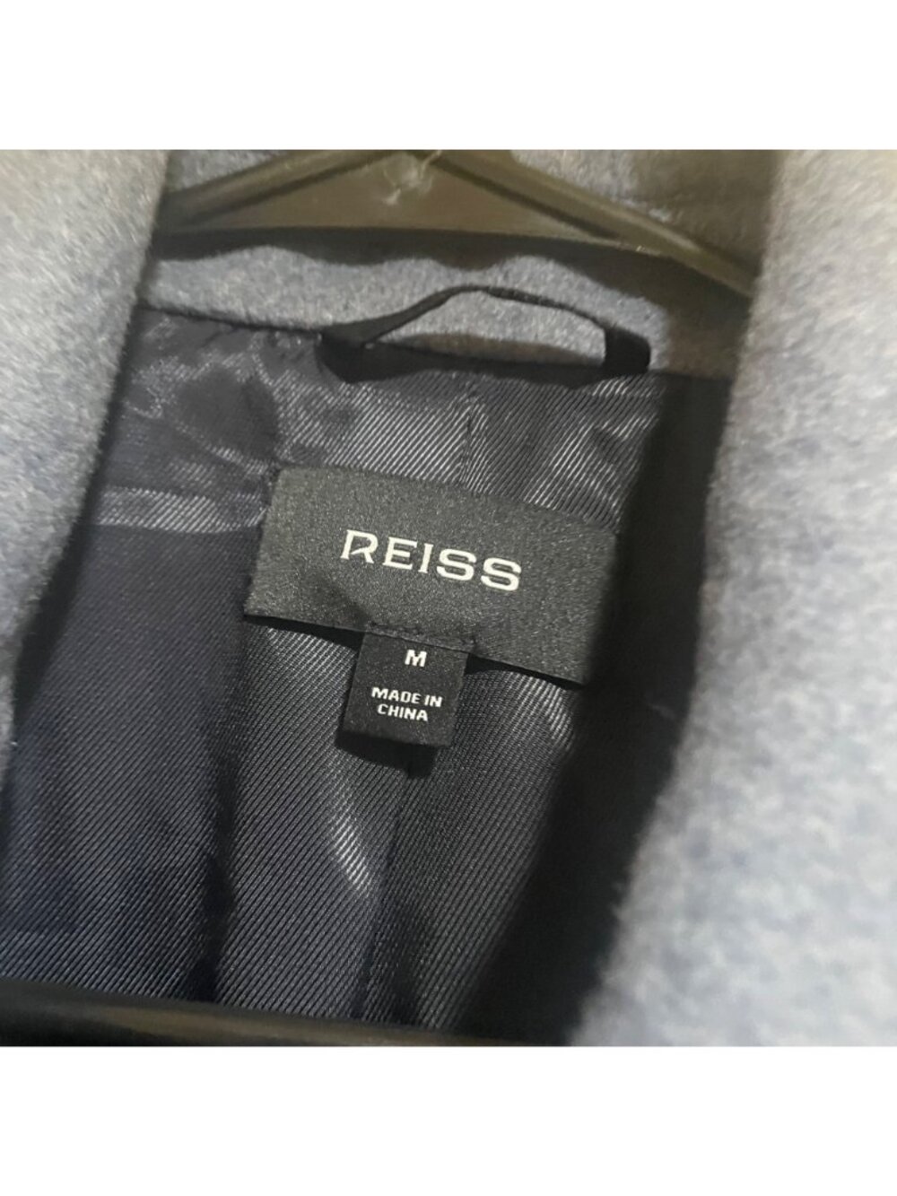 Reiss peridoe zip up trucker jacket in sky blue - Picture 7 of 12